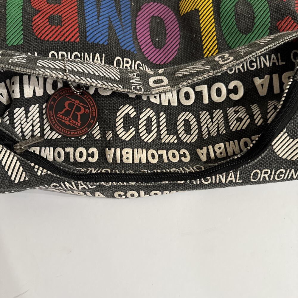 Rare Robin Ruth Bag Original Columbia Black Bag With Colorful Columbia - Picture 12 of 16
